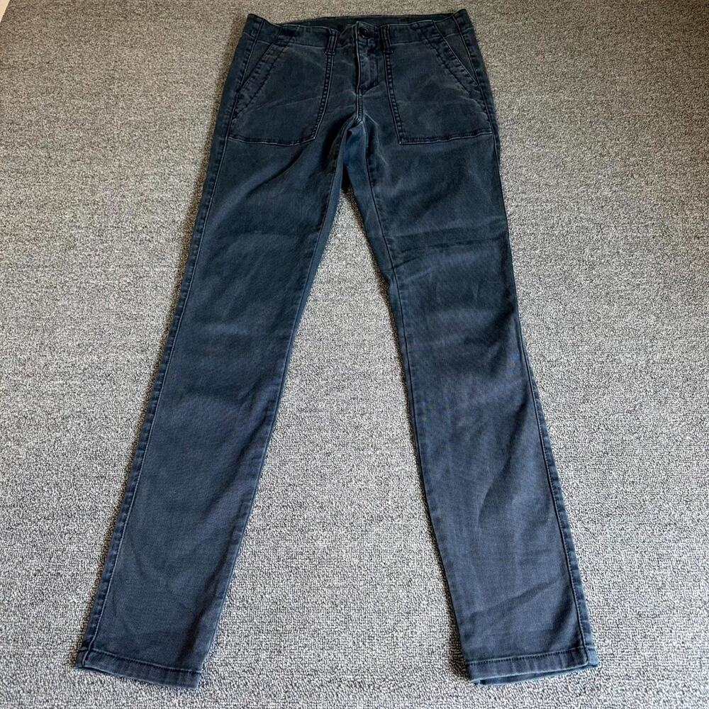 Cabi Skinny Pants Womens‎ 4 Dark Blue Stretch Pockets Mid Rise Casual Flat Front